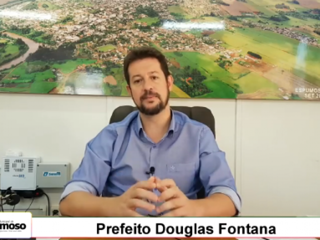 Prefeito Douglas Fontana preocupado com a economia local poderá reabrir o comércio gradativamente