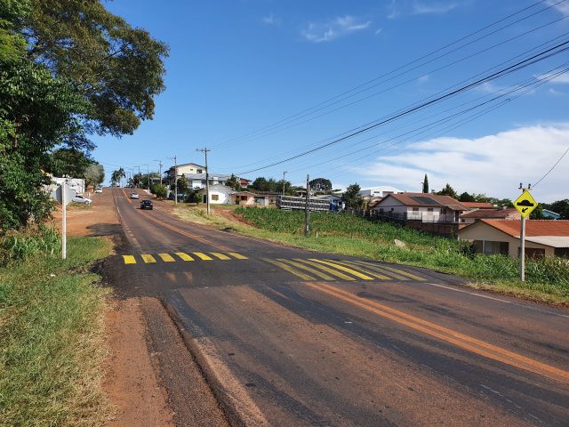 Quinze de Novembro: Redutor de velocidade é instalado na entrada da área urbana