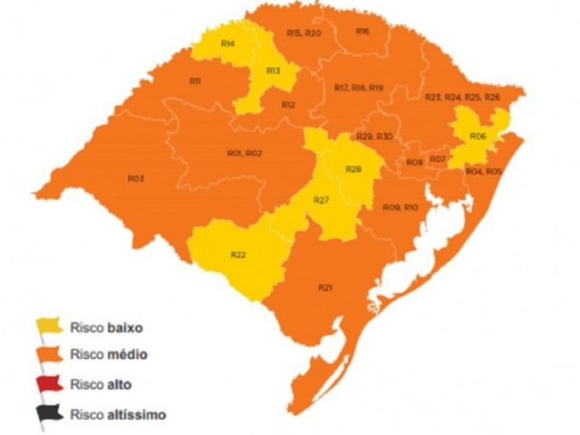 Duas regiões retornam à bandeira laranja no distanciamento controlado do RS