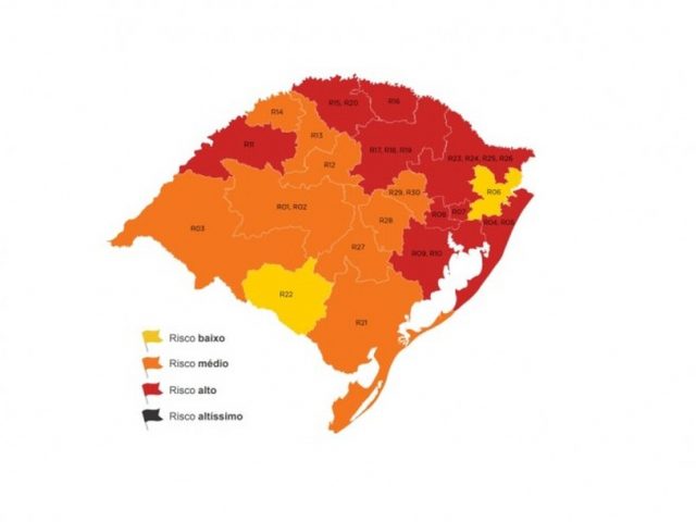 Sobe para nove o número de regiões com bandeira vermelha no distanciamento controlado