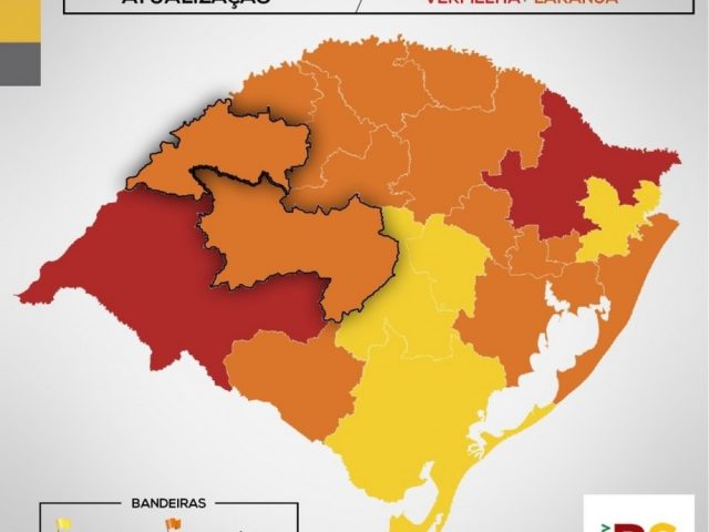 Governo do RS muda regiões de Santa Maria e Santo Ângelo para bandeira laranja