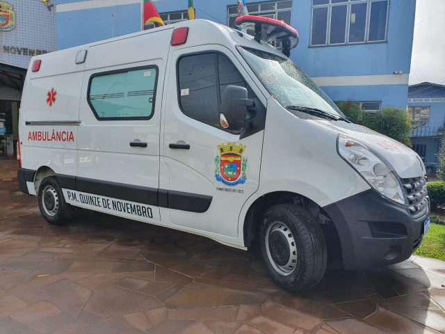 Quinze de Novembro: Administração Municipal adquire nova ambulância para o Departamento de Saúde