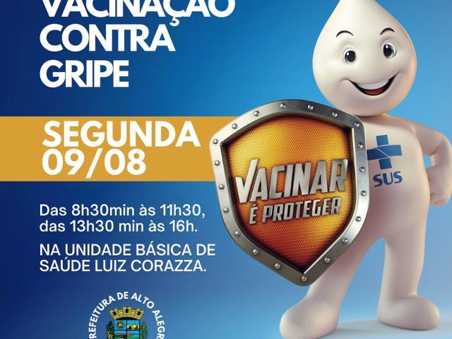 Dia D de Vacinação contra a Gripe acontecerá na segunda feira em Alto Alegre