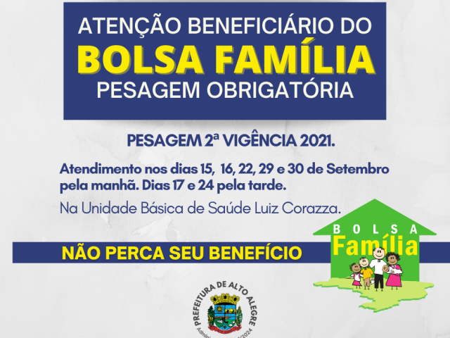 Acompanhamento obrigatório de pesagem dos beneficiários do Bolsa Família iniciou em Alto Alegre