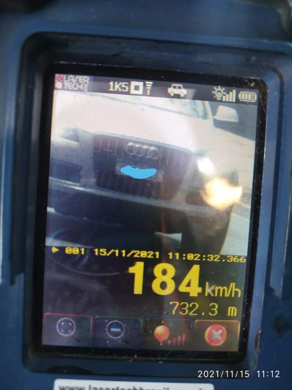 Audi é flagrado a 184 km/h em Selbach