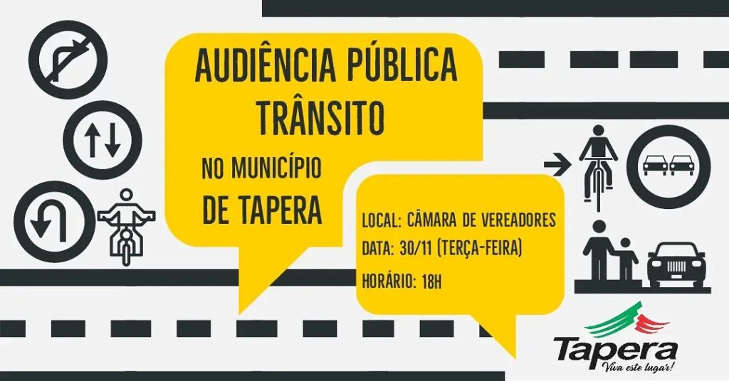 Prefeitura de Tapera promove audiência pública para apresentar estudo sobre reestruturação viária da Cidade Cultura