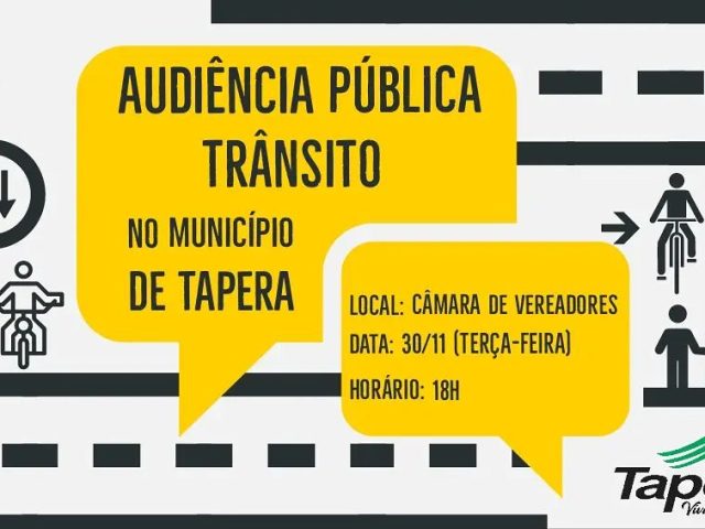 Prefeitura de Tapera promove audiência pública para apresentar estudo sobre reestruturação viária da Cidade Cultura