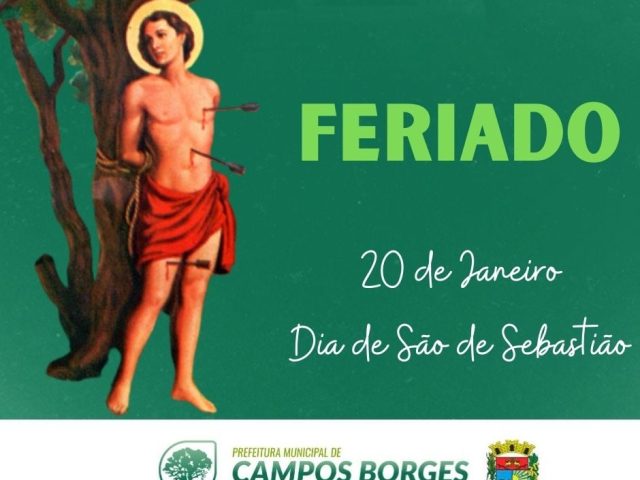 Feriado de São Sebastião é comemorado hoje em Campos Borges