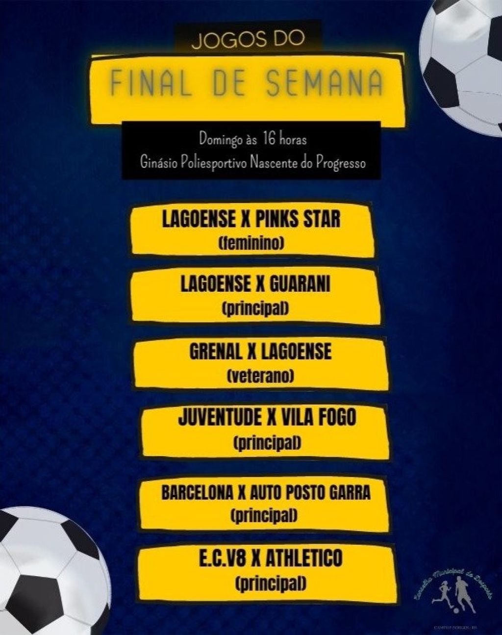 Domingo acontece segunda rodada do Campeonato municipal de Futsal em Campos Borges