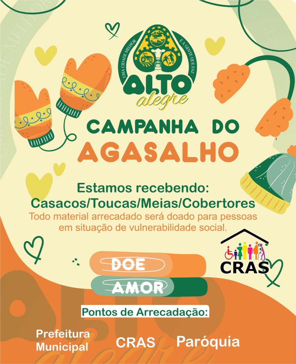 Alto Alegre iniciou a campanha do agasalho 2022
