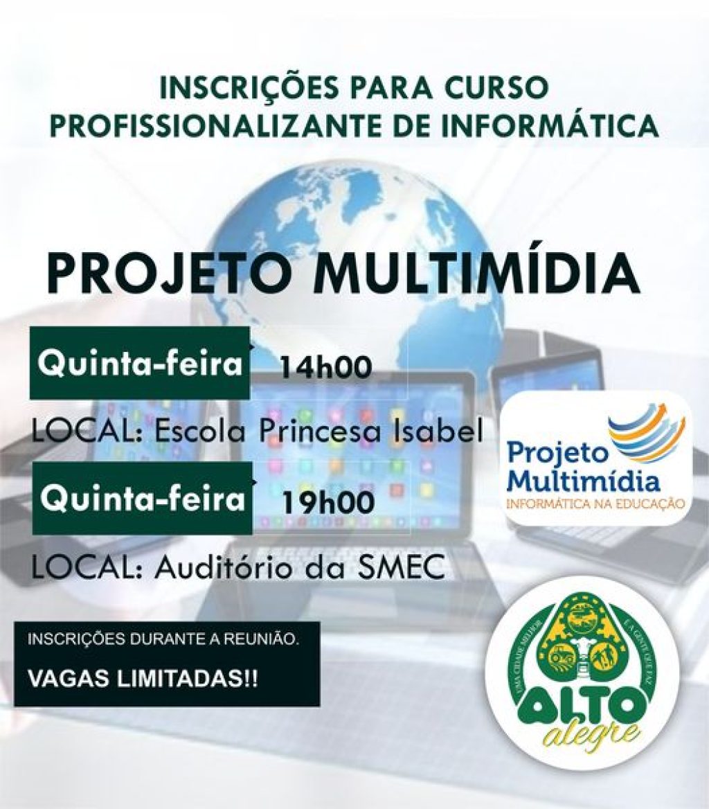 Projeto multimídia em parceria com a administração de Alto Alegre