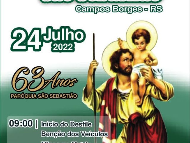 Paróquia São Sebastião de Campos Borges realiza festa em homenagem ao Agricultor e Motorista no próximo domingo