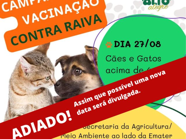 Campanha de vacinação contra a raiva é adiada em Alto Alegre