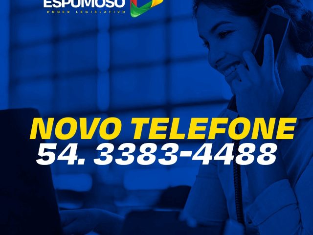 Espumoso: Câmara de Vereadores divulga novo número de telefone