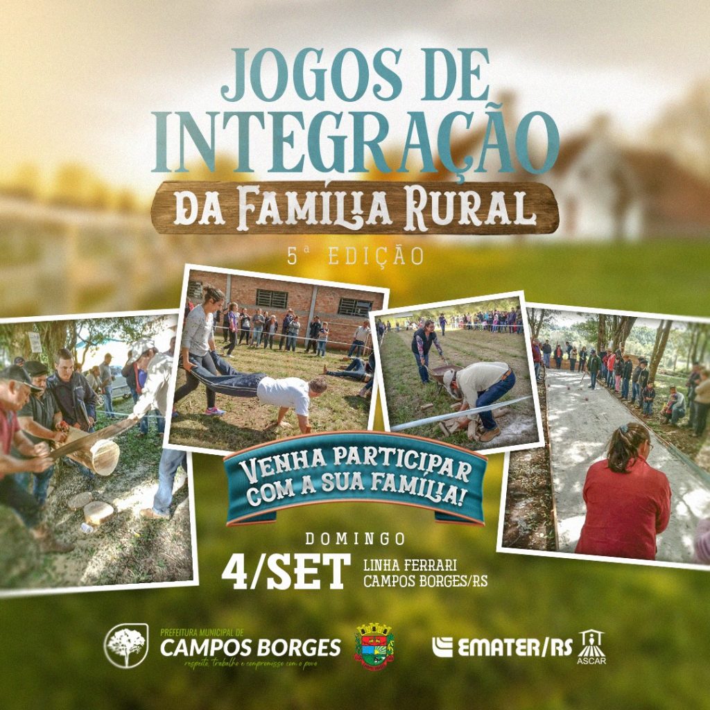 5ª Edição dos Jogos de Integração da Família Rural acontecerá em Campos Borges