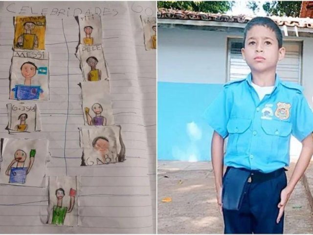Sem dinheiro, menino desenha próprio álbum da Copa e emociona internautas