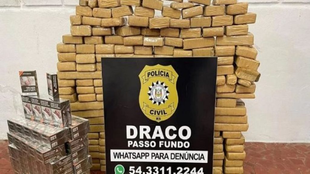 Polícia Civil prende traficante com 133 quilos de maconha em Passo Fundo