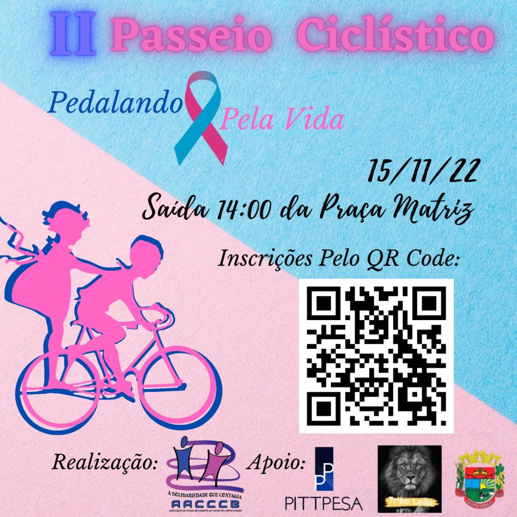 2ª edição do Passeio Ciclístico Pedalando pela Vida acontecerá em Campos Borges