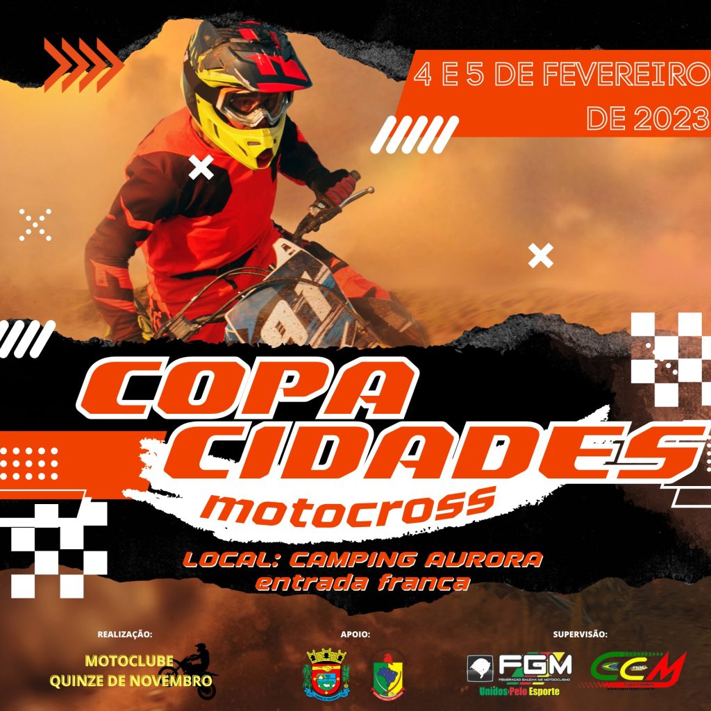 Abertura  da Copa cidades de motocross acontece nos dias 4 e 5 de fevereiro em Quinze de Novembro