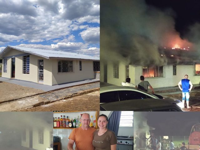 Comunidade de Campos Borges se une e reforma restaurante atingido por incêndio em 20 dias