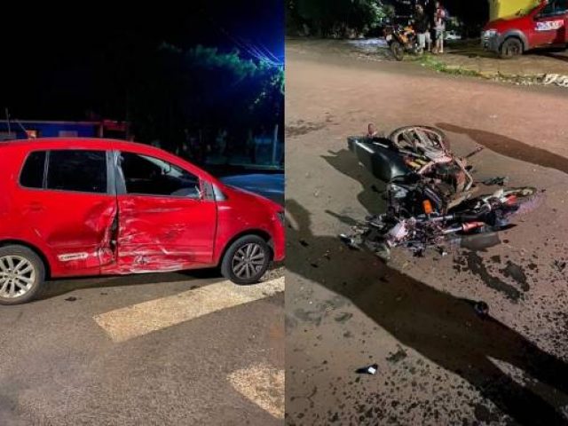 Motociclista fica gravemente ferido em acidente de trânsito em Santo Augusto