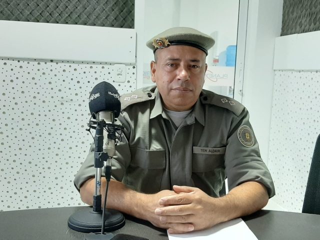 Comandante da Brigada Militar de Espumoso falando sobre as últimas ocorrências do final de semana