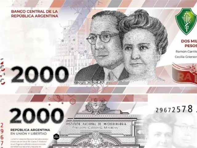 Na Argentina, BC local cria cédula de 2 mil pesos em meio à inflação alta