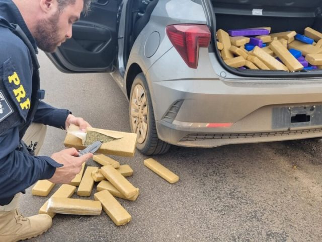 PRF prende traficantes que levavam mais de 160 kg de maconha
