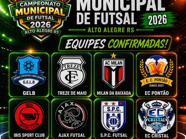Inicia dia 29 deste mês o Campeonato Municipal de Futsal de Alto Alegre